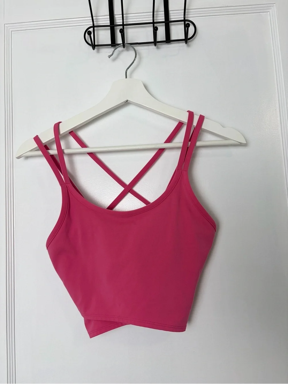 Peloton Bubblegum Pink Cadent Strappy Longline Sports Bra Crop Tank Top Athletic